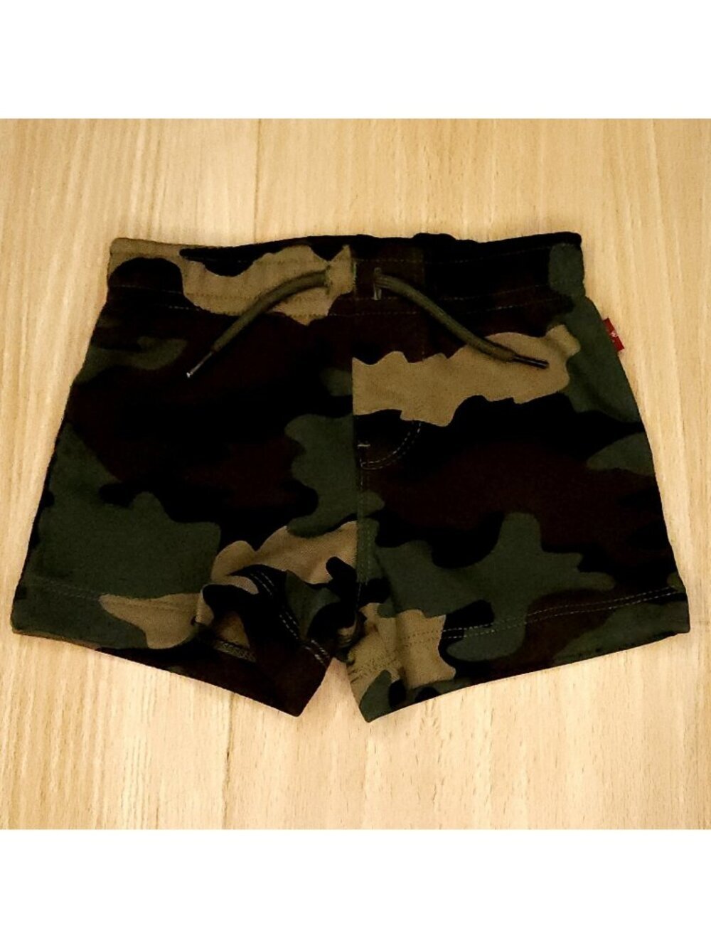 Levi's Toddler Boys Brown Green Camouflage Knit Shorts 12 Months